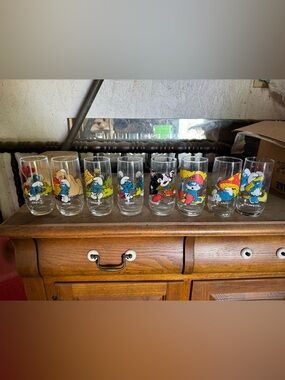 1982 The Smurfs Promotion Glasses from Hardee’s